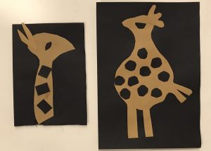 black shapes on a background